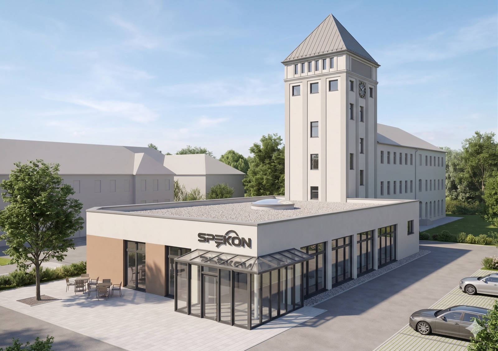 Visualisierung mit Putzfassade